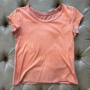 Orange We The Free People short sleeve T, some pit staining, size xs